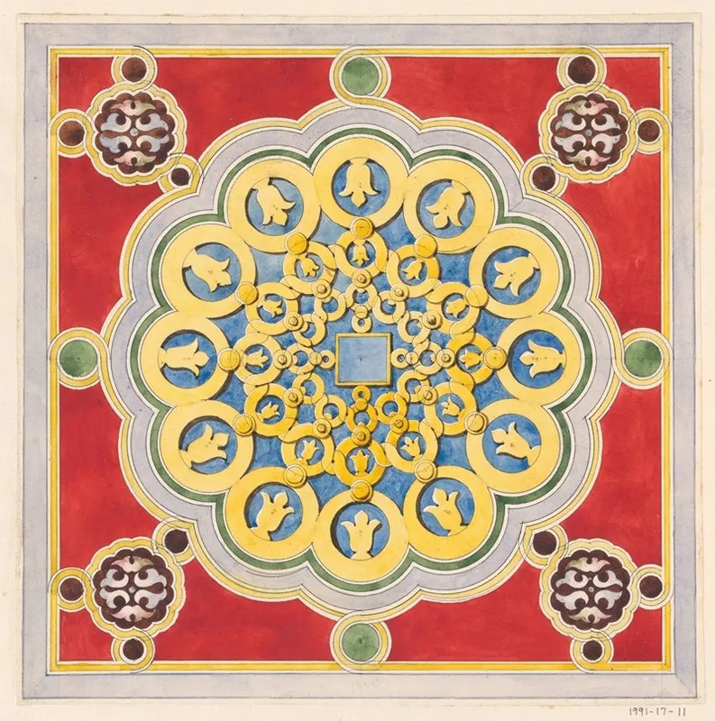 Design For Decorative Panel For July Festival Architecture