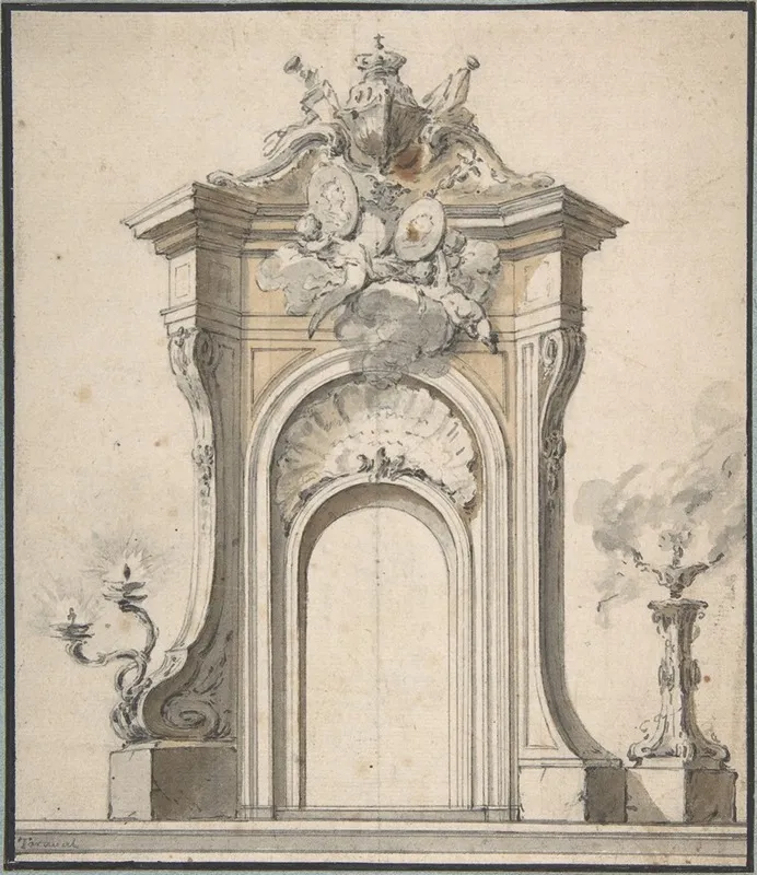 Design For Festival Architecture For An Entry Into Paris For The King Of Sweden Frederick I Of Hesse