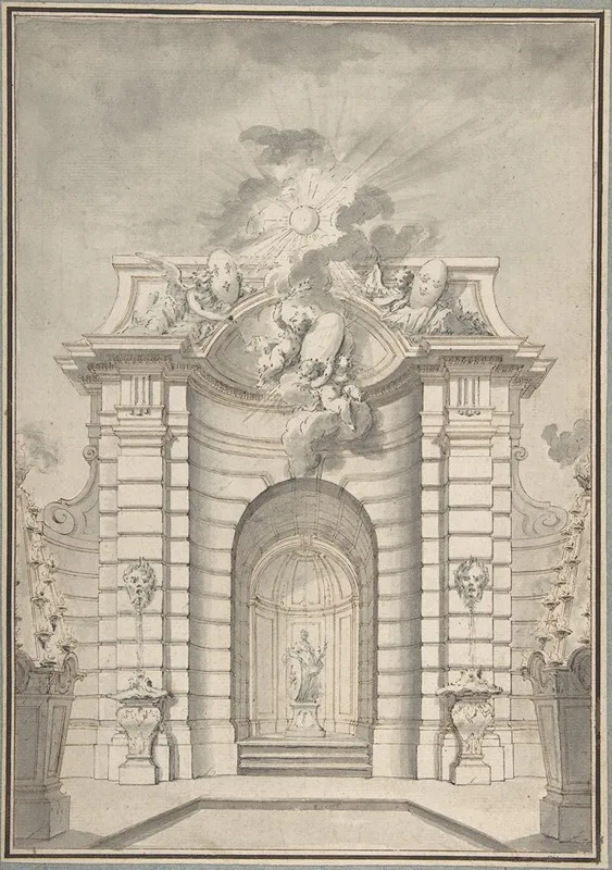 Design For Festival Architecture For An Entry Into Paris For The King Of Sweden Fredrerick I Of Hesse