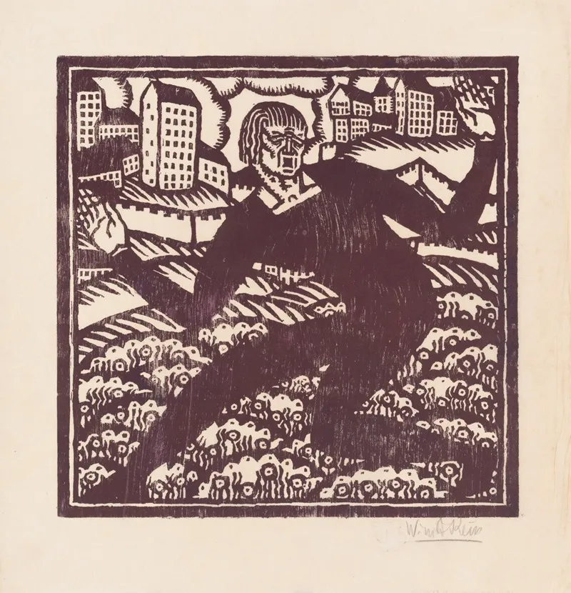 Design For Fine Art Print The Mad Dancer Woodcut Print 2 by Winold Reiss - High-Resolution Digital Print