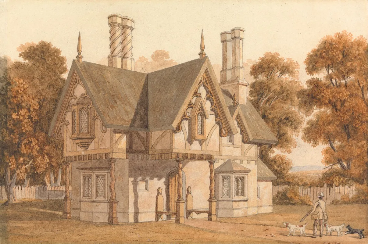 Design For Gameskeepers Cottage Wall Art by George Pyne - High-Resolution Digital Print