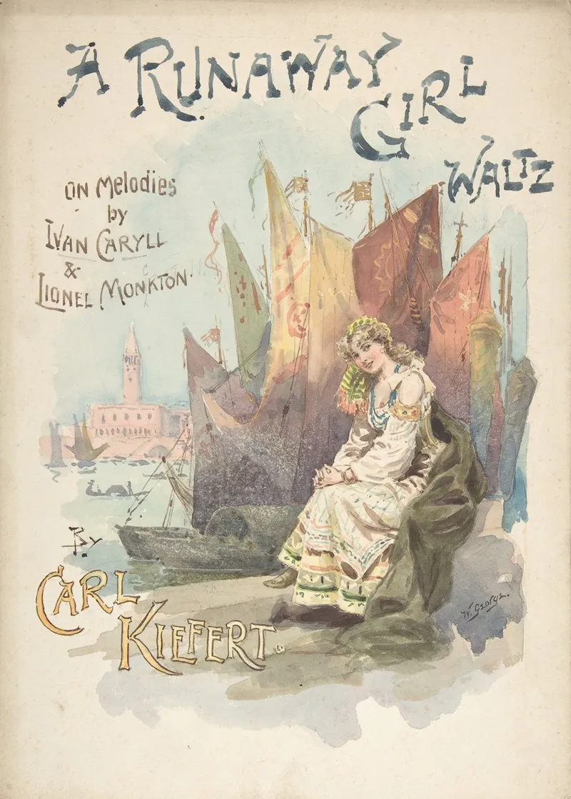 Design For Music Cover A Runaway Girl Waltz Wall Art by W. George - High-Resolution Digital Print