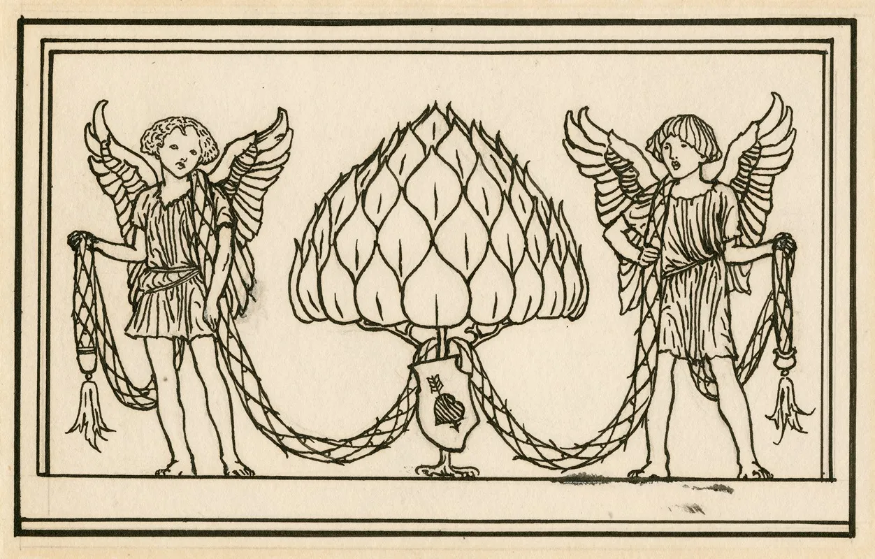 Design For Ornamental Head Piece To Act 3 Scene 1 Of The Tempest