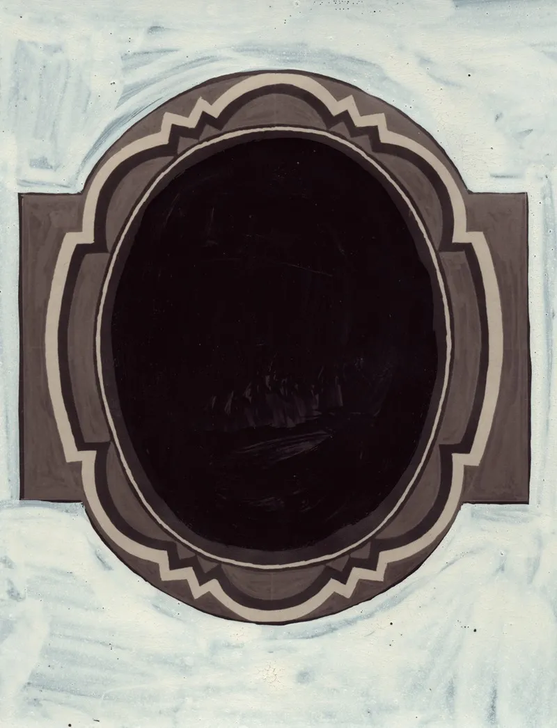 Design For Oval Medallion And Ruppert Beer Logo Colored Black