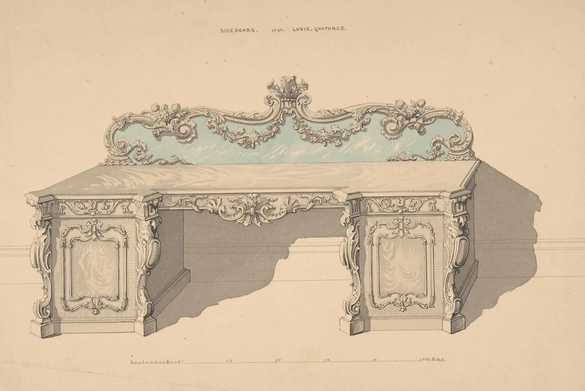 Design For Sideboard Louis Quatorze Style