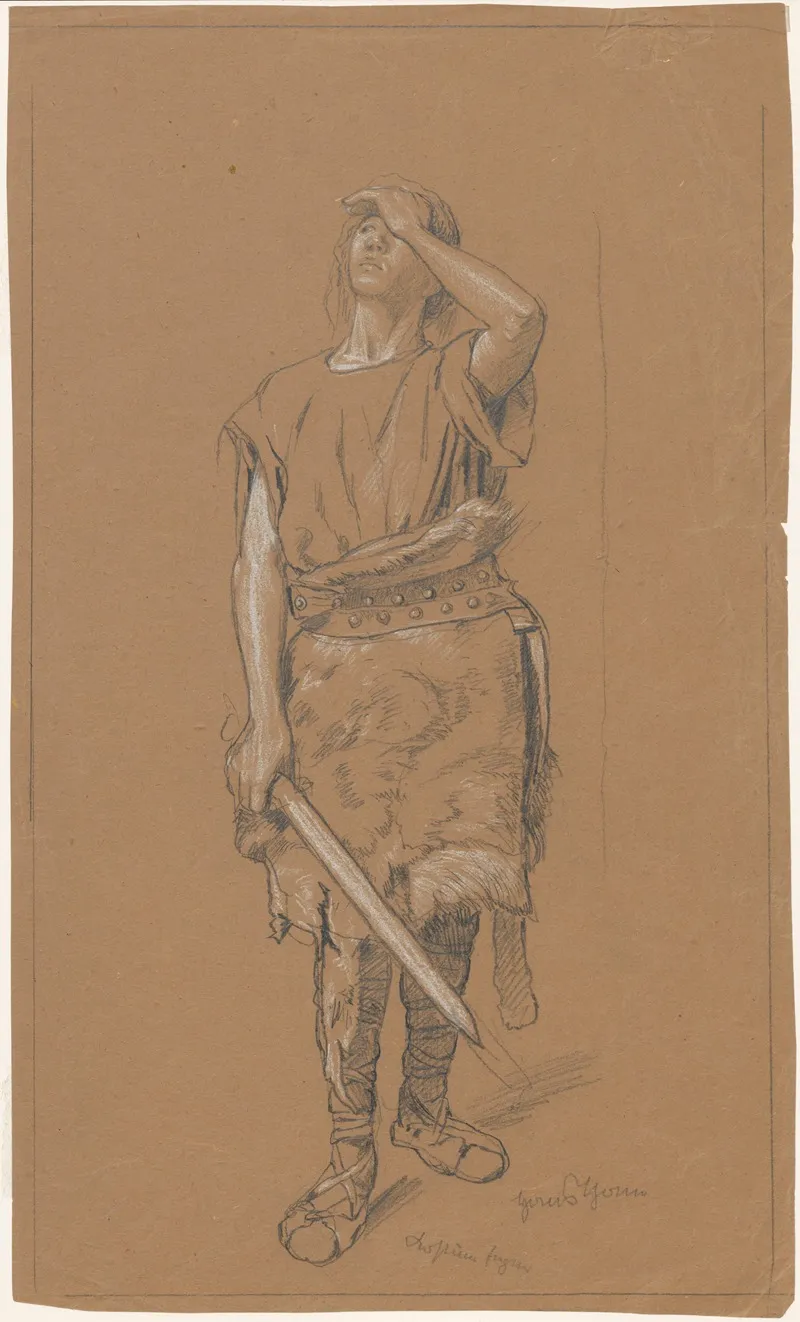 Design For Siegfireds Costume 2 Wall Art by Hans Thoma - High-Resolution Digital Print