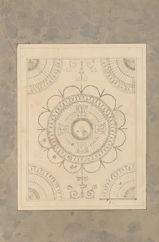Design For The Ceiling Of The Supper Room At Curraghmore County Waterford Ireland