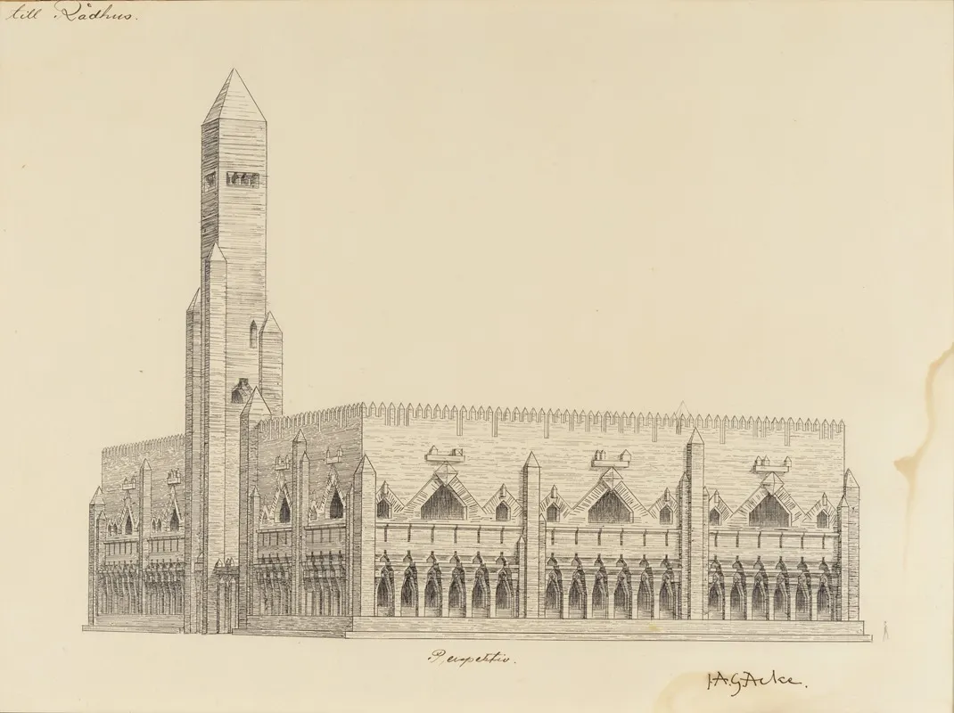Design For The City Hall Wall Art by J.A.G. Acke - High-Resolution Digital Print