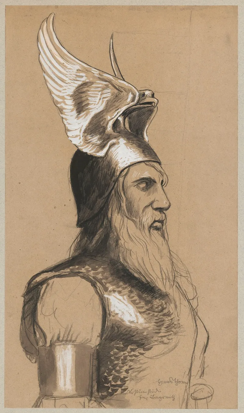 Design For The Costume Of Wotan As The God Of War