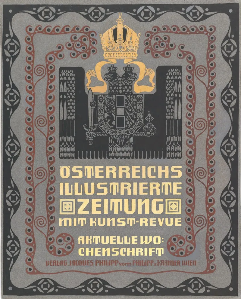 Design For The Cover Of The Austrian Illustrated Newspaper Osterreichs Illustrierte Zeitung