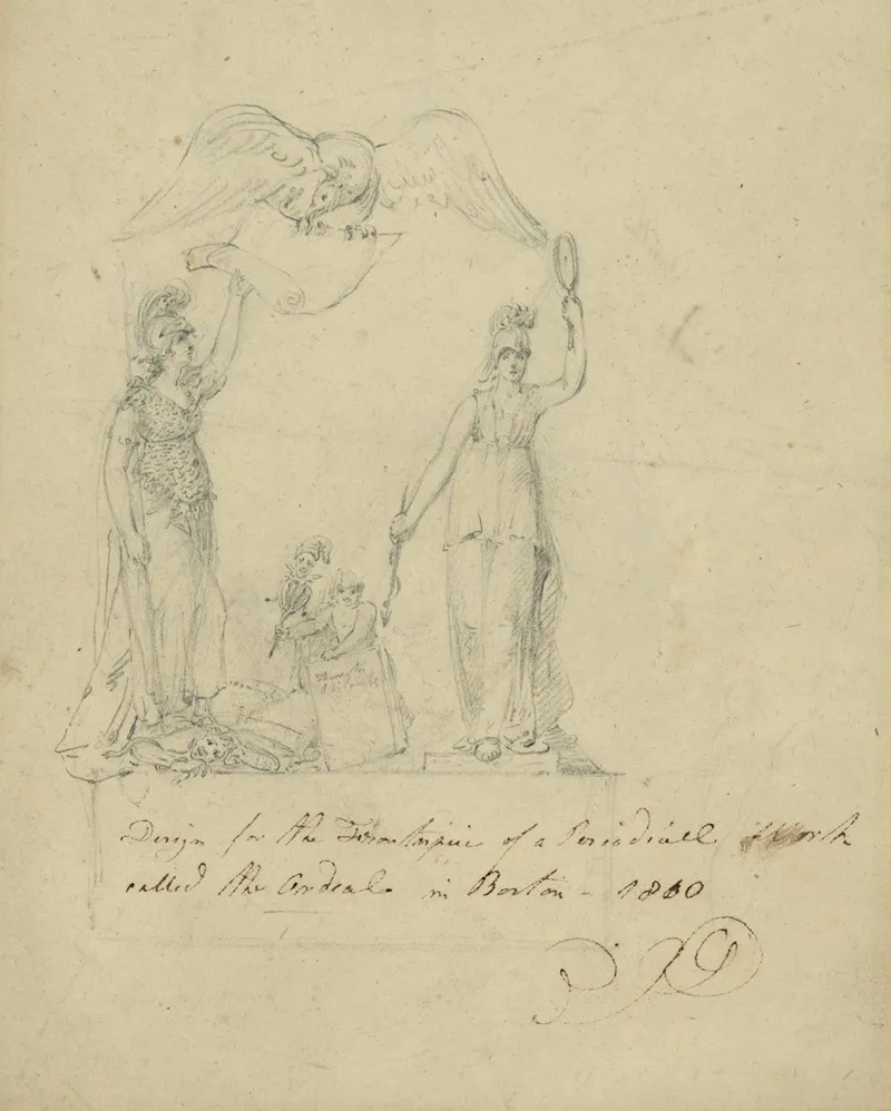 Design For The Frontispiece Of A Periodical Work Called The Ordeal In Boston 1810