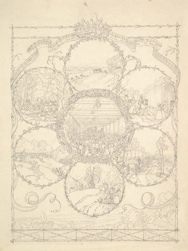 Design Illustrating An Excursion To The Countryside Wall Art by Hermann Kestner - High-Resolution Digital Print