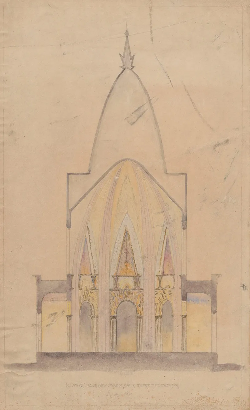 Design Of A Polish Pavilion At The International Exhibition In Paris