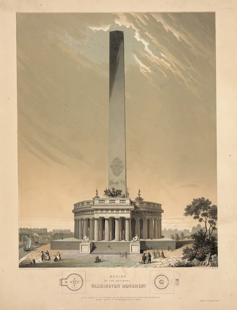 Design Of The National Washington Monument Wall Art by Charles Fenderich - High-Resolution Digital Print