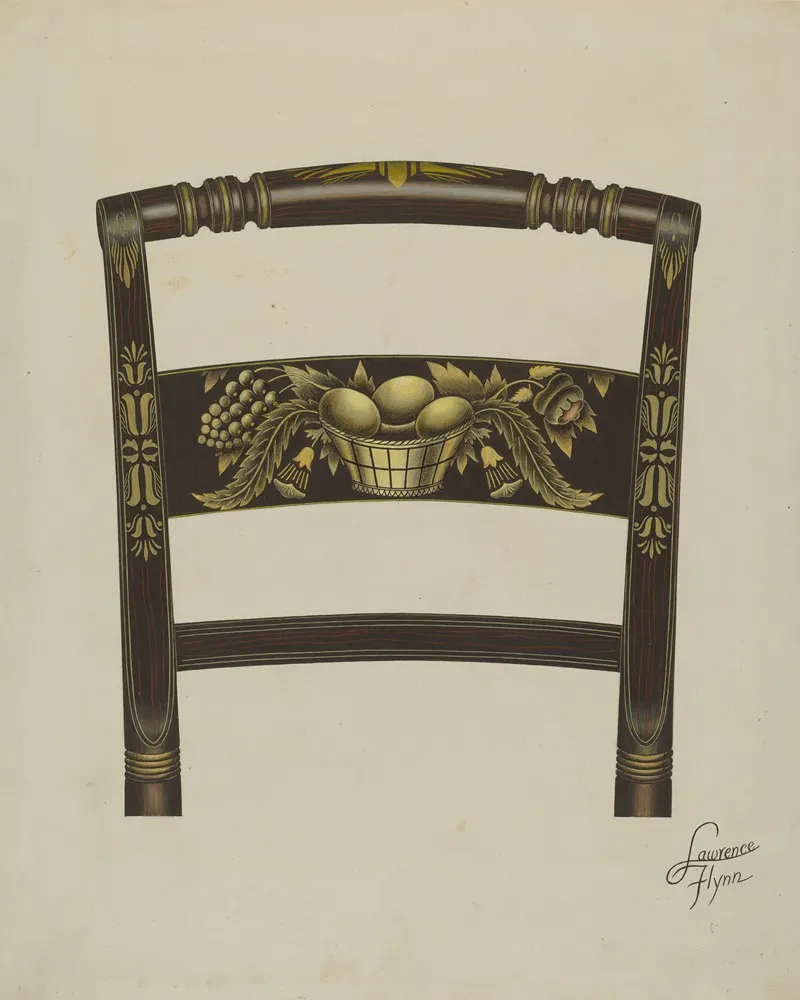 Design On Back Of Hitchcock Chair
