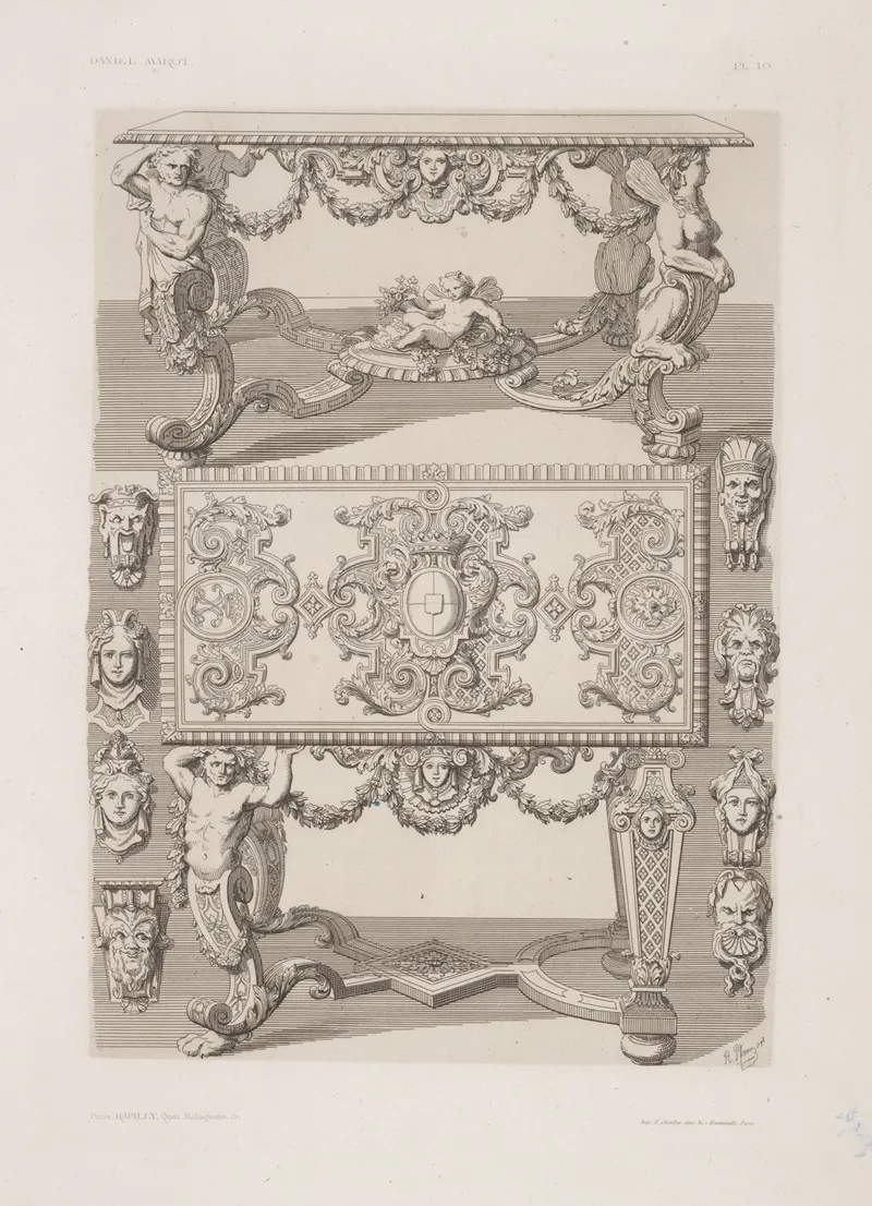 Designs For Tables With Elaborately Carved Supports Designs Of Heads