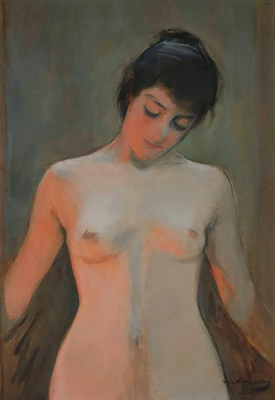 Desnudo 2 Wall Art by Ramón Casas - Canvas Print