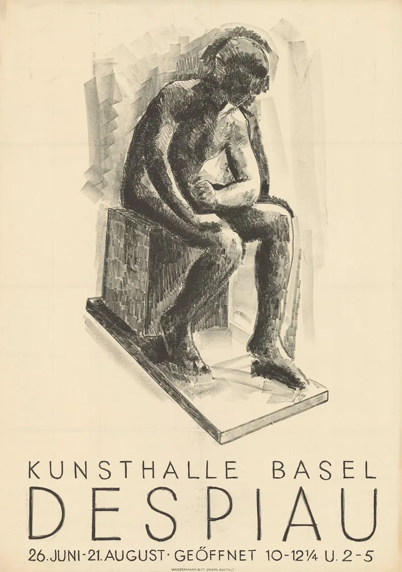 Despiau Kunsthalle Basel Wall Art by Otto Roos - High-Resolution Digital Print