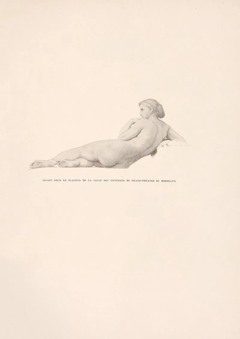 Dessin Pour Le Plafond De La Salle Des Concerts Du Grand Theatre De Bordeaux