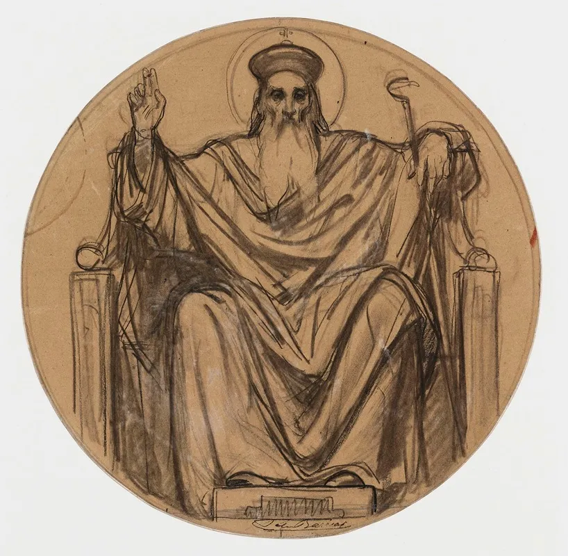 Dessin Preparatoire Pour Les Medaillons De Leglise De La Trinite 66 Rue Saint Lazare 9eme Arrondissement 2