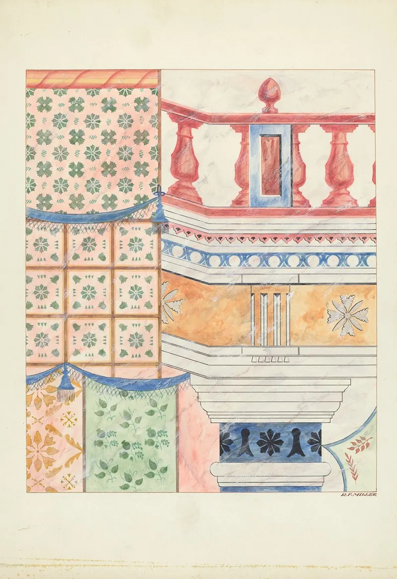 Detail Of Wall Painting