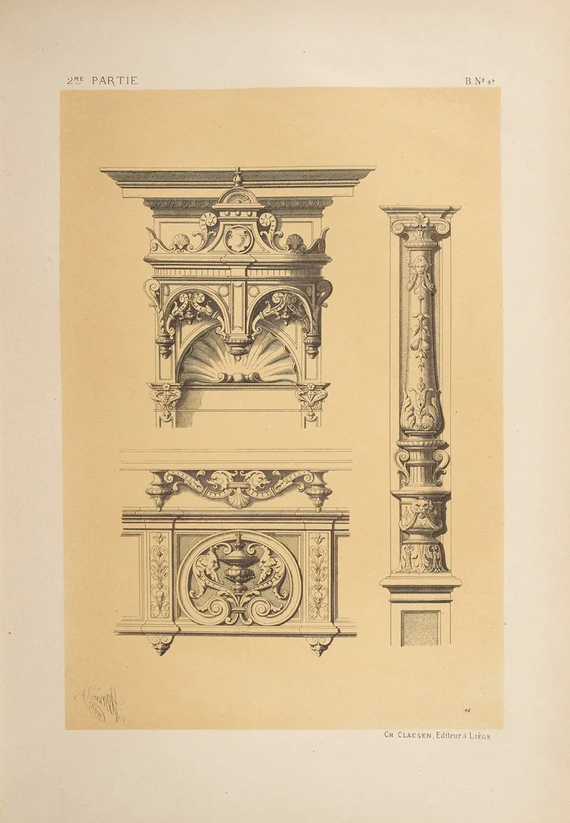 Details Agrandis De La Planche B 8 2 Wall Art by Michel Liénard - High-Resolution Digital Print