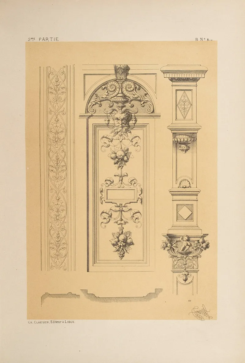 Details Agrandis De La Planche B 8 Wall Art by Michel Liénard - High-Resolution Digital Print