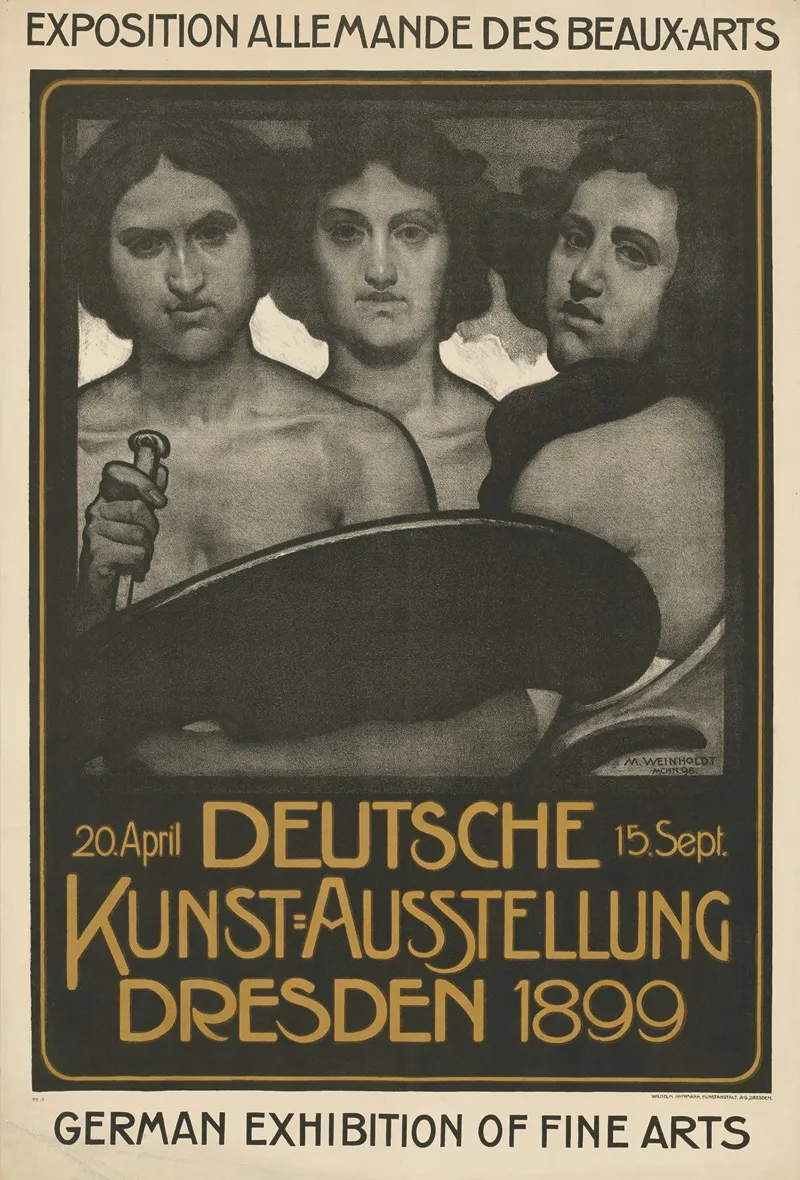 Deutsche Kunstausstellung 1899 Dresden 2 Wall Art by Moritz Weinholdt - High-Resolution Digital Print