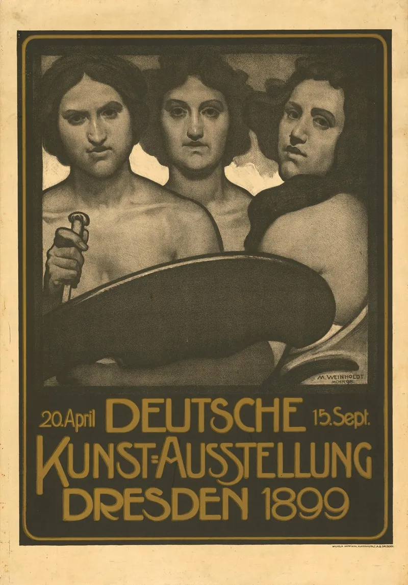 Deutsche Kunstausstellung 1899 Dresden Wall Art by Moritz Weinholdt - High-Resolution Digital Print