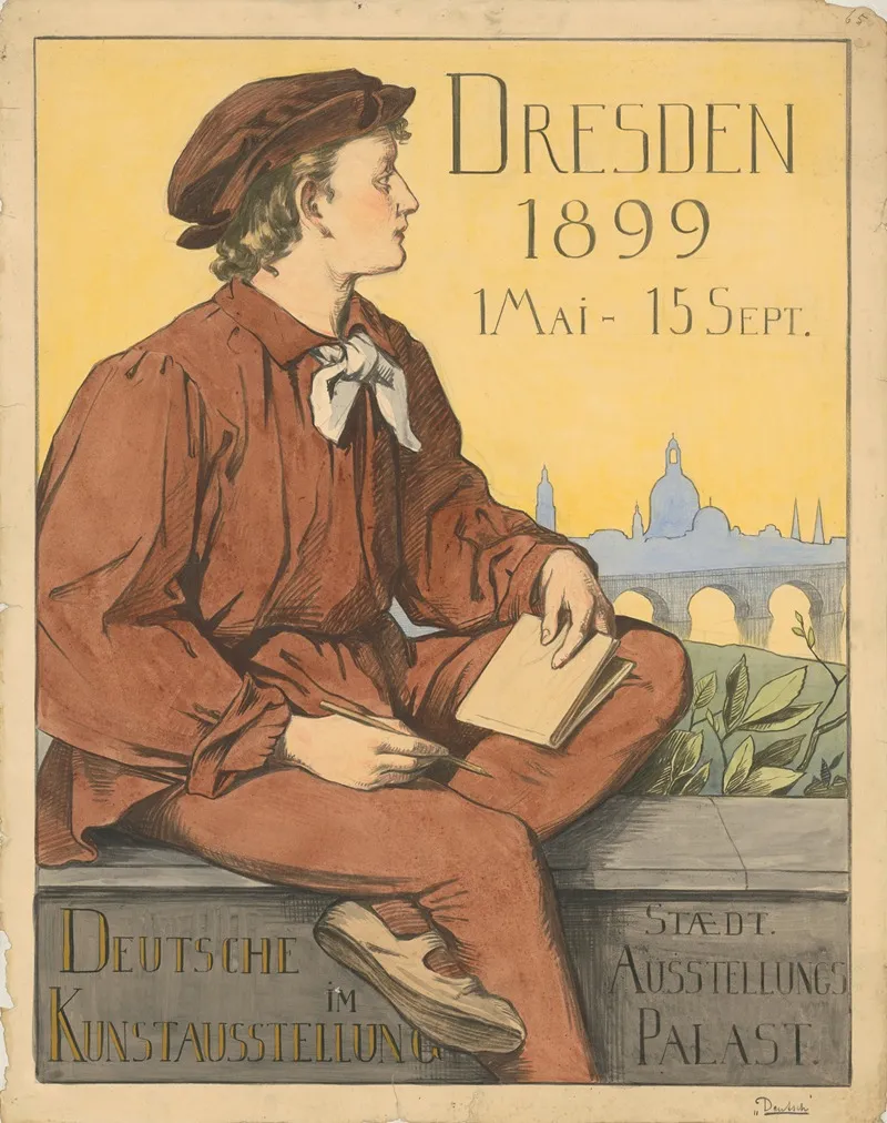 Deutsche Kunstausstellung Dresden 1899 Wall Art by Rudolf Friedrich von Deutsch - High-Resolution Digital Print