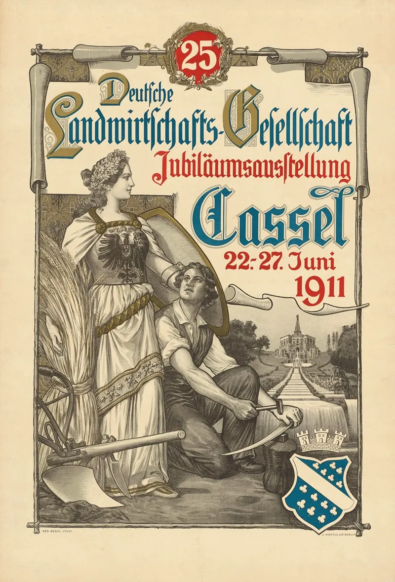 Deutsche Landwirtschafts Gesellschaft Jubilaumsausstellung Cassel 22 27 Juni 1911 Wall Art by J. &amp; Co. Aberle - High-Resolution Digital Print