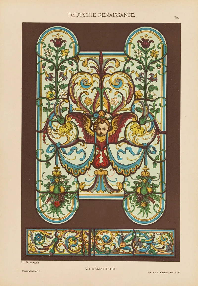 Deutsche Renaissance Glasmalerei Wall Art by Heinrich Dolmetsch - High-Resolution Digital Print