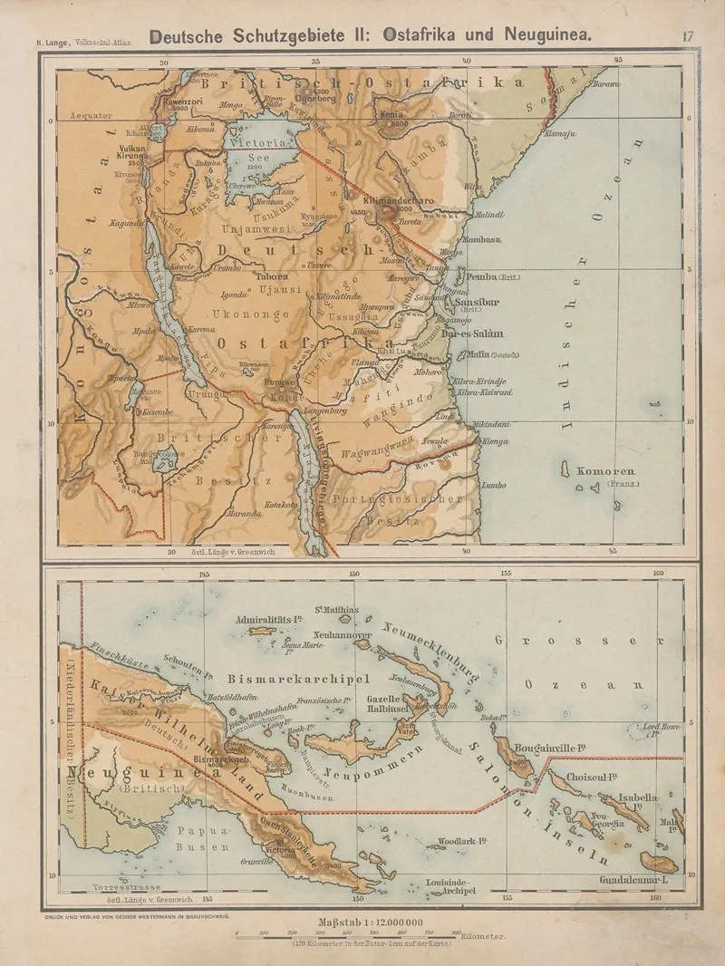 Deutsche Schutzgebiete Ii Ostafrika Und Neuguinea Wall Art by Henry Lange - High-Resolution Digital Print