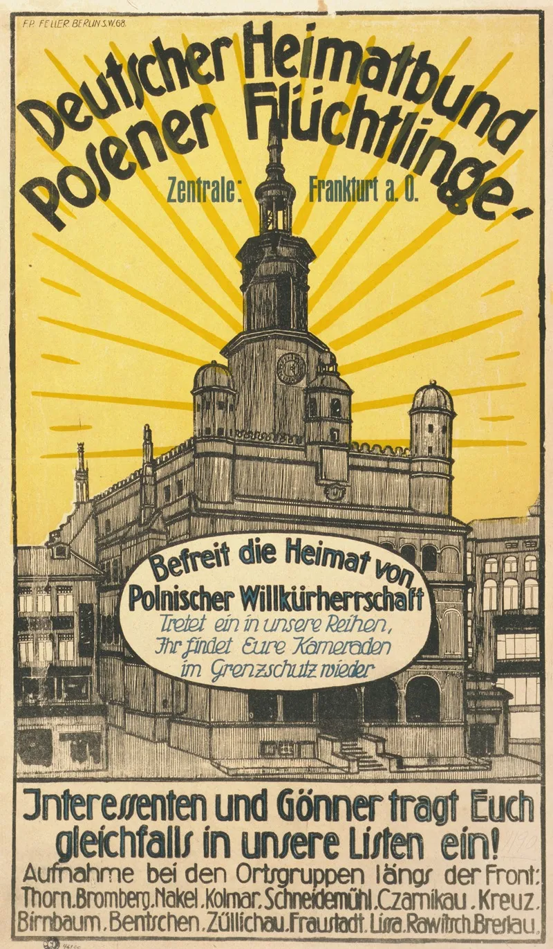 Deutscher Heimatbund Posener Fluchtlinge Befreit Die Heimat Von Polnischer Willkurherrschaft Wall Art by F.P. Feller - High-Resolution Digital Print