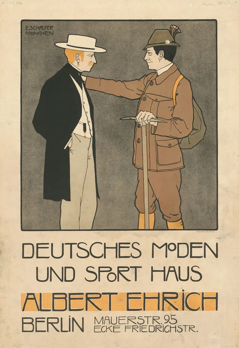 Deutsches Moden Und Sporthaus Albert Ehrich Berlin Wall Art by Edmund Schaefer - High-Resolution Digital Print