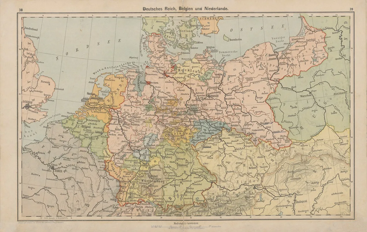 Deutsches Reich Belgien Und Niederlande Wall Art by Henry Lange - High-Resolution Digital Print