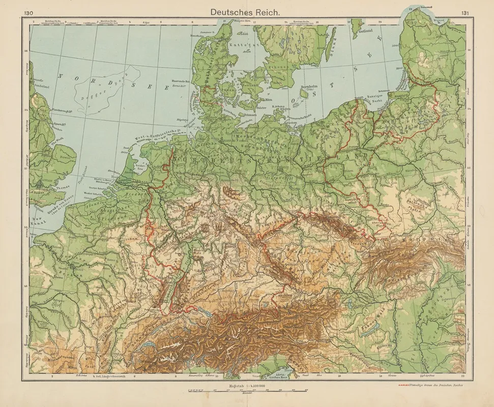 Deutsches‎ ‎reich 2 Wall Art by Carl Diercke - High-Resolution Digital Print