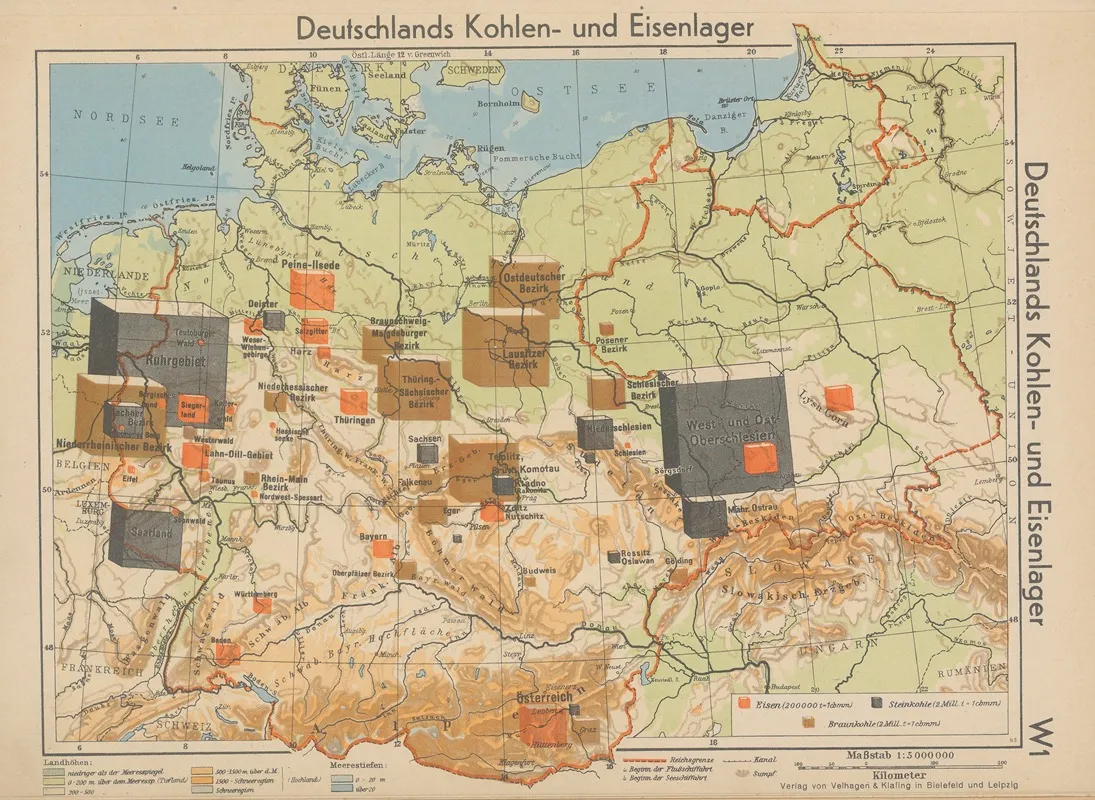 Deutschlands Kohlen Und Eisenlager Wall Art by Wolfgang Preuss - High-Resolution Digital Print