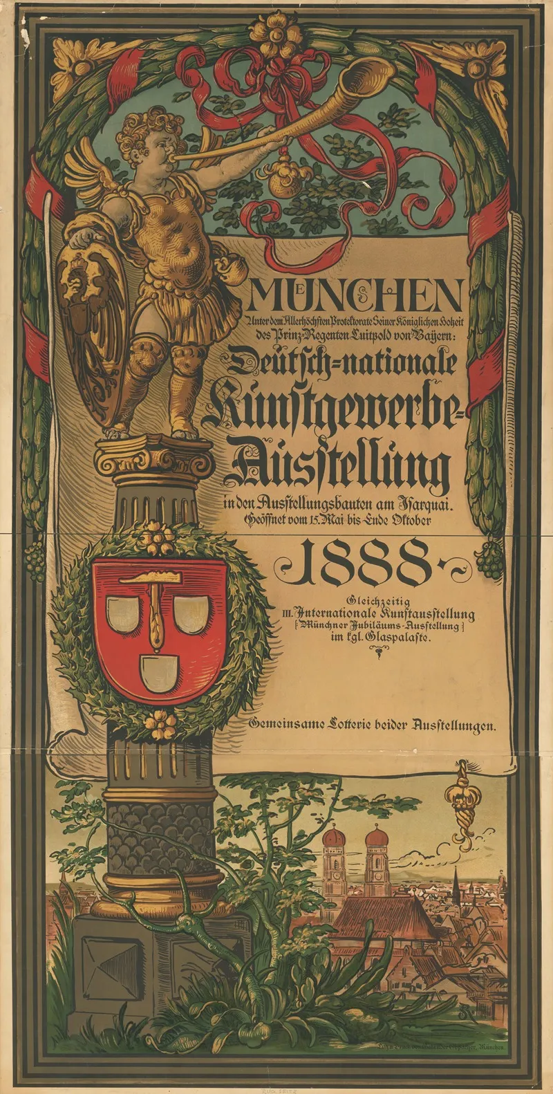 Deutschnationale Kunstgewerbe Ausstellung 1888 Wall Art by Rudolf von Seitz - High-Resolution Digital Print