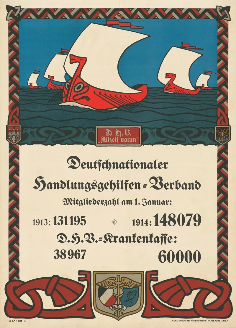 Deutschnationaler Handlungsgehilfen Verband Wall Art by Carl Langhein - High-Resolution Digital Print