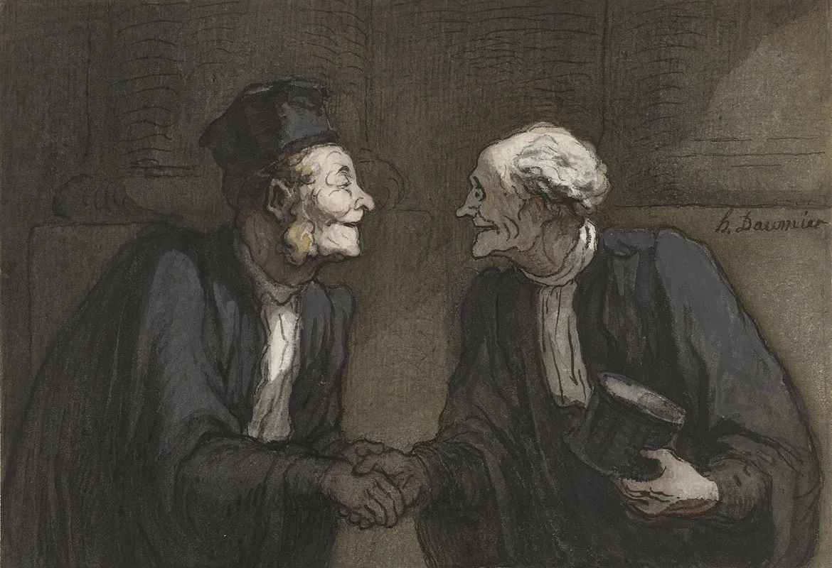Deux Avocats La Poignee De Main