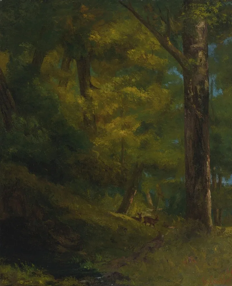 Deux Chevreuils Dans La Foret