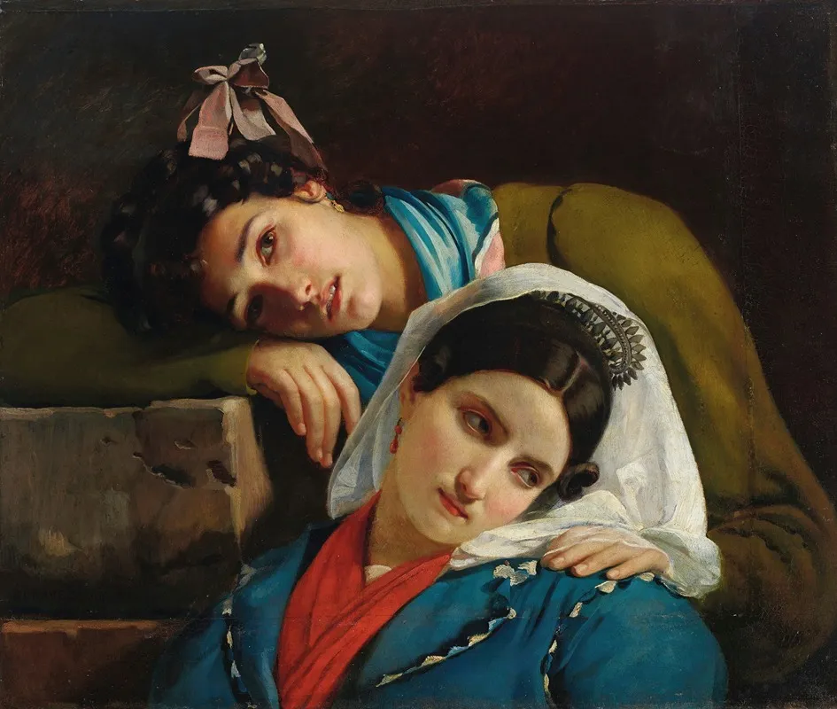 Deux Italiennes Wall Art by François-Joseph Navez - High-Resolution Digital Print