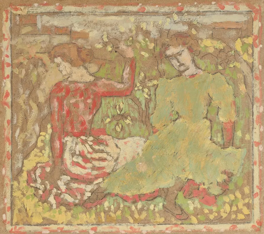 Deux Jeunes Femmes Dans Un Verger