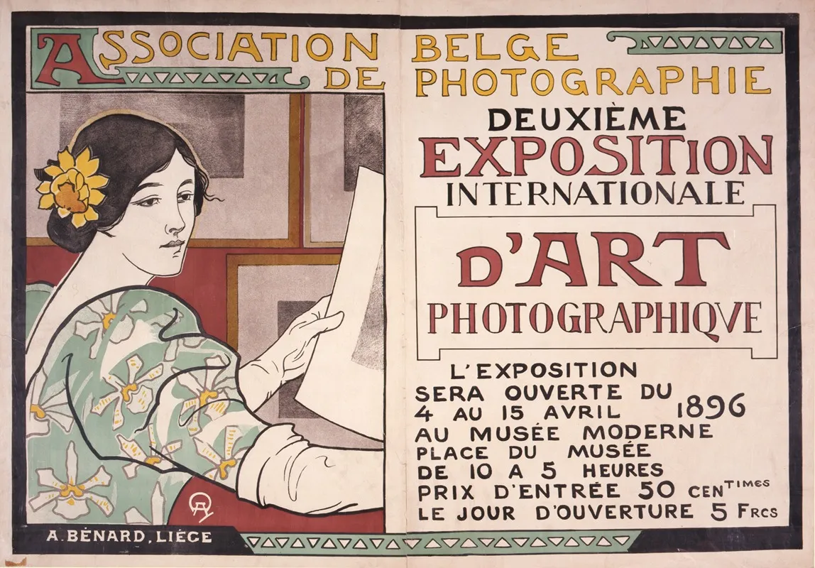 Deuxieme Exposition International Dart Photographique Association Belge De Photographie Wall Art by Auguste Donnay - High-Resolution Digital Print