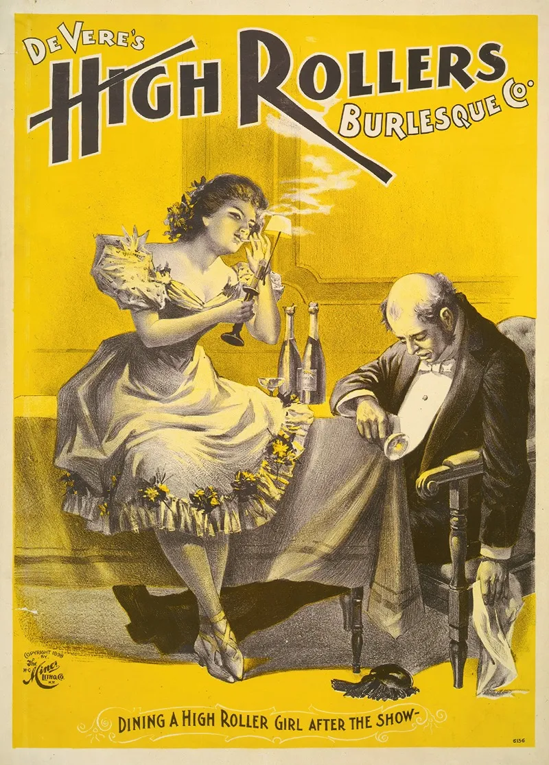 Deveres High Rollers Burlesque Co 2 Wall Art by H.C. Miner Litho. Co. - High-Resolution Digital Print