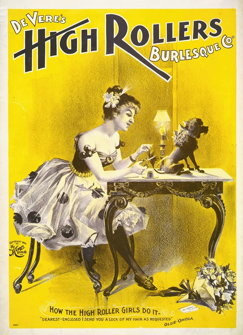 Deveres High Rollers Burlesque Co 3 Wall Art by H.C. Miner Litho. Co. - High-Resolution Digital Print