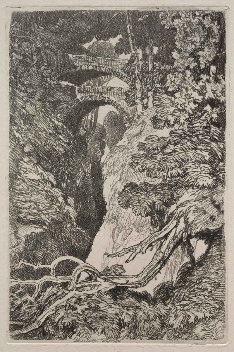 Devils Bridge Cardiganshire 2 Wall Art by John Sell Cotman - High-Resolution Digital Print