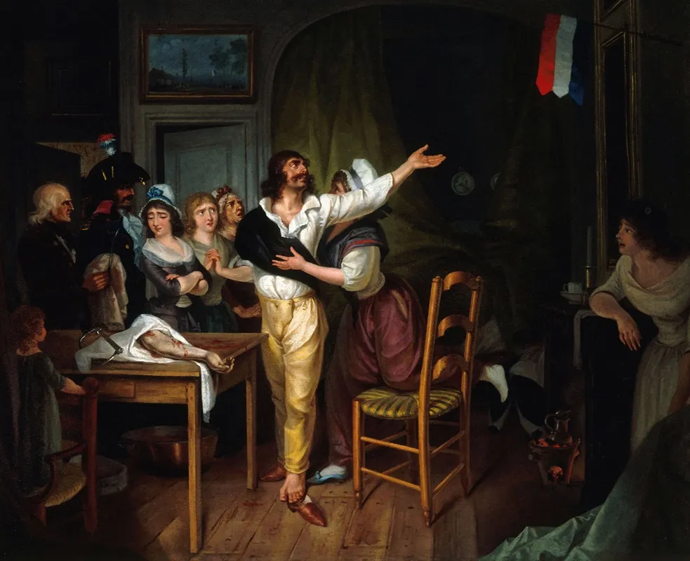 Devouement A La Patrie Dun Homme Quon Vient Damputer Dun Bras Wall Art by Jean-Baptiste Bizard - High-Resolution Digital Print