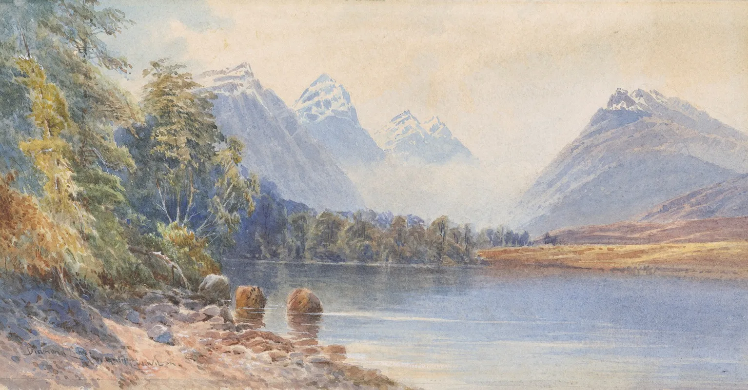 Diamond Lake Wakatipu Wall Art by Laurence William Wilson - High-Resolution Digital Print